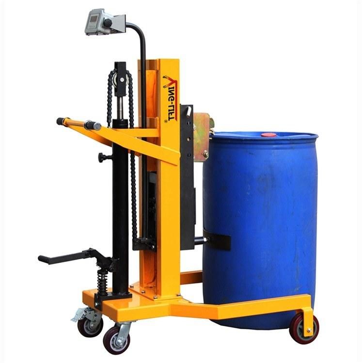 450kg Capacity Drum Hydraulic Truck with Weight Scale