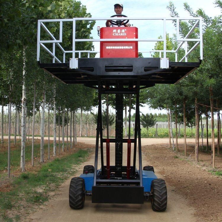 Self-Propelled Lift Fully Automatic Scissor 0.9-3.4m Electric Aerial Lift Table Work Platform 700kg Four Wheels