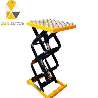 Wheels Basket Optional Fixed Electric Power Hydraulic Scissor Lift Table