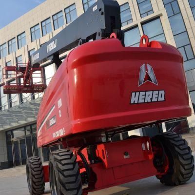 Telescopic Boom Lift Towable Boom Lift Hered Ha26j Solid Tire Manlift 28m Telescopic Diesel Electric Boom Lift Machine