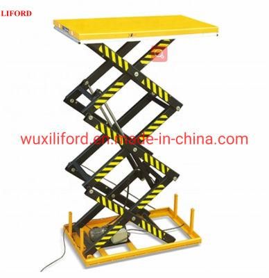 AC 2.2kw 3 Meter Hydraulic Pallet Lift Table 1 Ton Ht1000