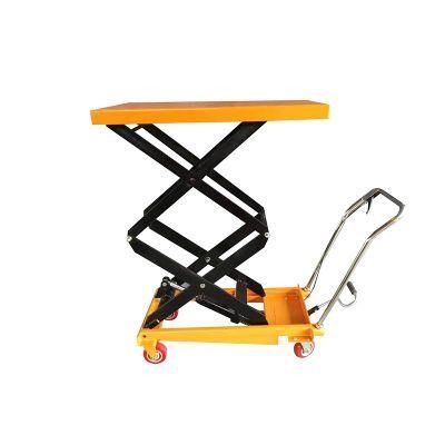 500kgs 1.5m Double Scissor Manual Control Hydraulic Lift Table Cart