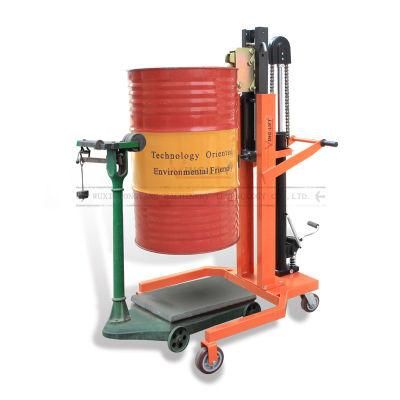 Loading Capacity 450kg and Lifting Height 600mm Hydraulic Drum Carrier with Eagle-Grip
