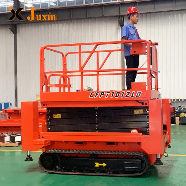 6-12m Height Lift Machine Hydraulic Crawler Scissor Lifting Platform for Sale