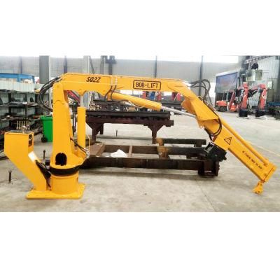 Marine Lifting 2 Ton Knuckle Boom Portable Lift Crane for Sale