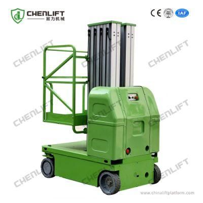7.5m Self-Propelled Double Mast Vertical Lift with Hydraulic Turning Wheel