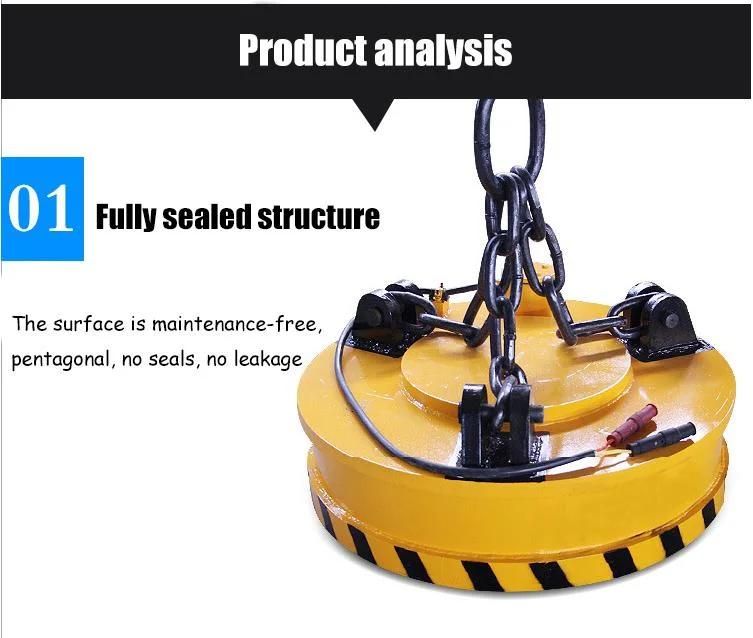 Steel Plate Magnetic Lifter Heavy Duty Crane Hoist