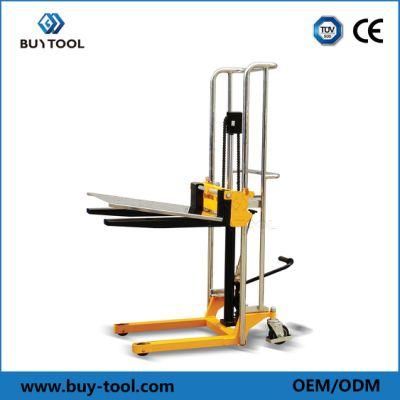 Handling Equipment New Design 400kg Hydraulic Manual Stacker Forklift Mini Pallet Stacker