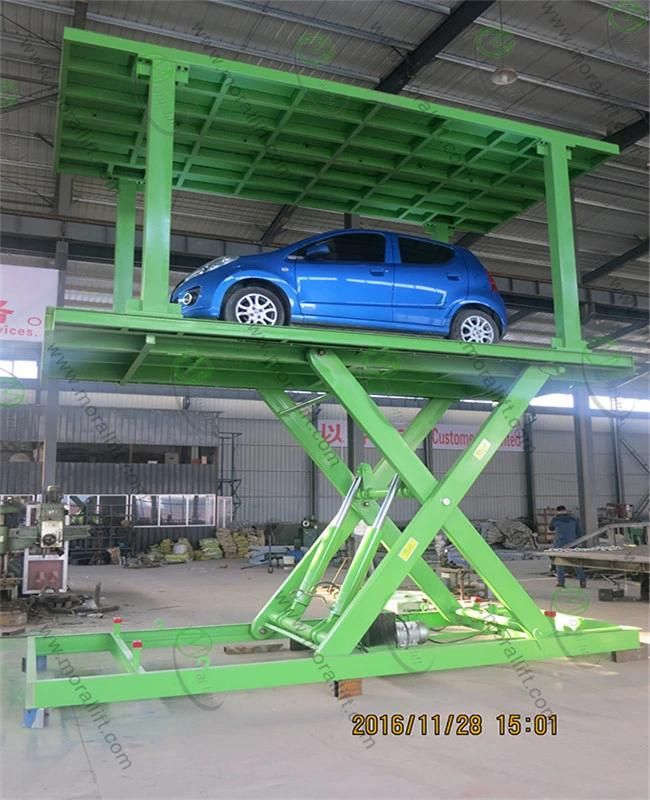 Hydraulic 3500kg Car Scissor Lift for Basement Parking