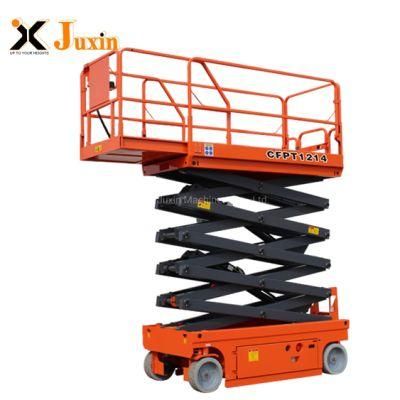 Juxin 6m 8m 10m Electric Automatic Battery Scissor Ladder Lift for Sale