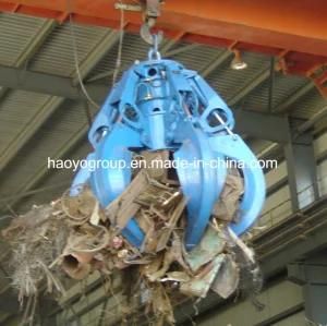 Overhead Crane Steel Scrap Handling Hydraulic Orange Peel Grab Bucket