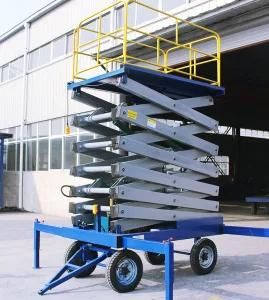 Double Cylinders Manual Scissor Lift Platform
