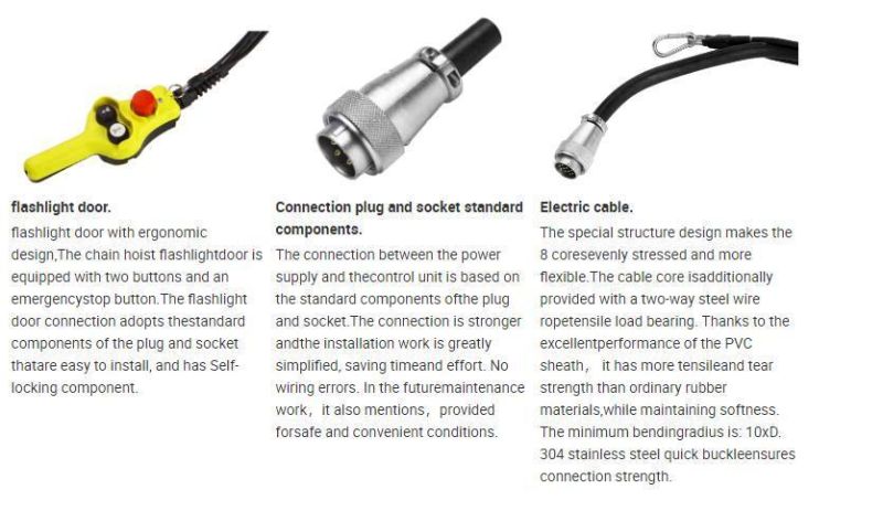 High Speed Heavy Duty Stage Electric Chain Hoist with CE Certification