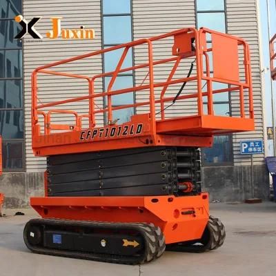 6-14m 320kg 450kg Electric Hydraulic Battery Powered Track Crawler Scissor Lift with En280 Certification