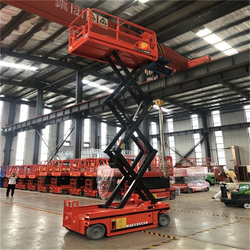 4m 6m 8m 10m Folding Fence Battery Powered Aerial Lift Platform for Transporting People