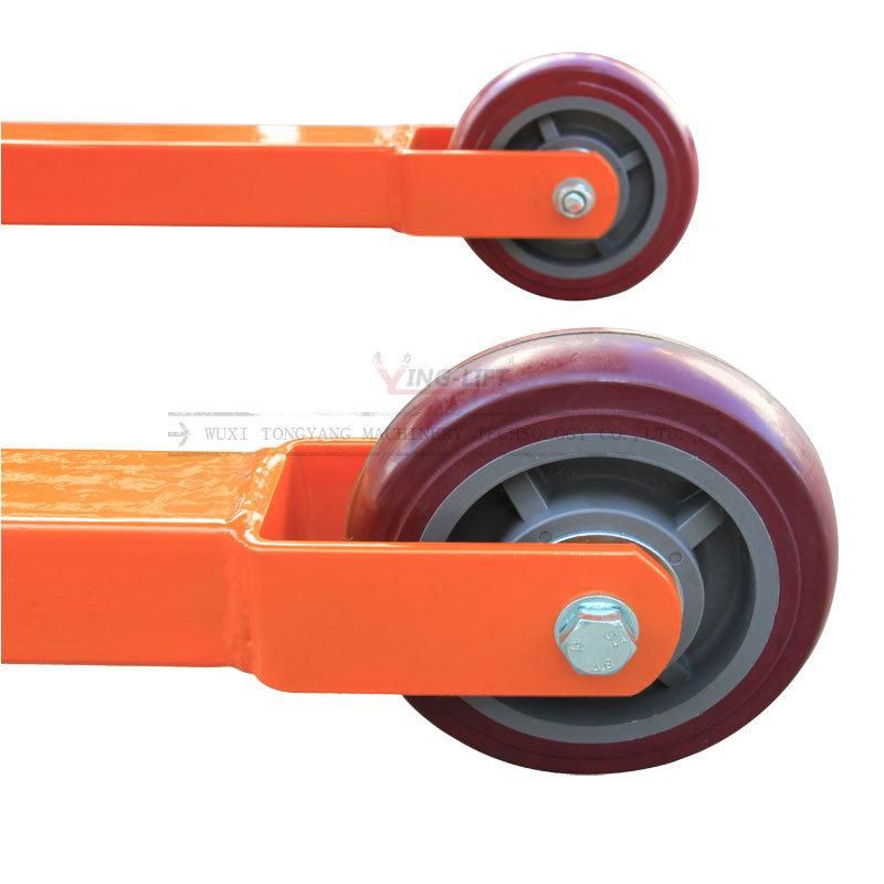 Load Capacity 200kg Flat Plate Type Semi Electric Stacker with Lifting 1200mm Height