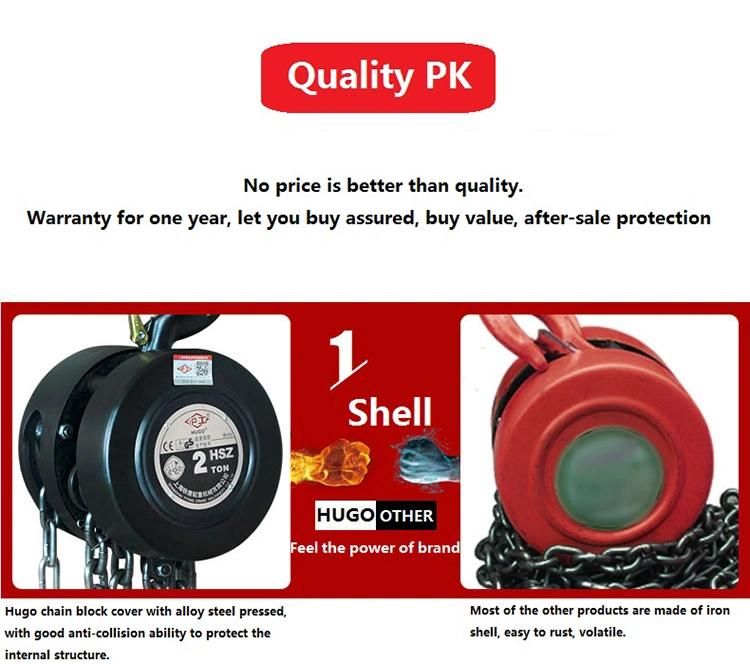 Hot Sell Chain Pully Block, Heavy Duty Round Manual Lifting Chain Hoist