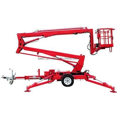 200kg Hydraulic Aerial Working Platform Electric Towable Boom Lift Trailer