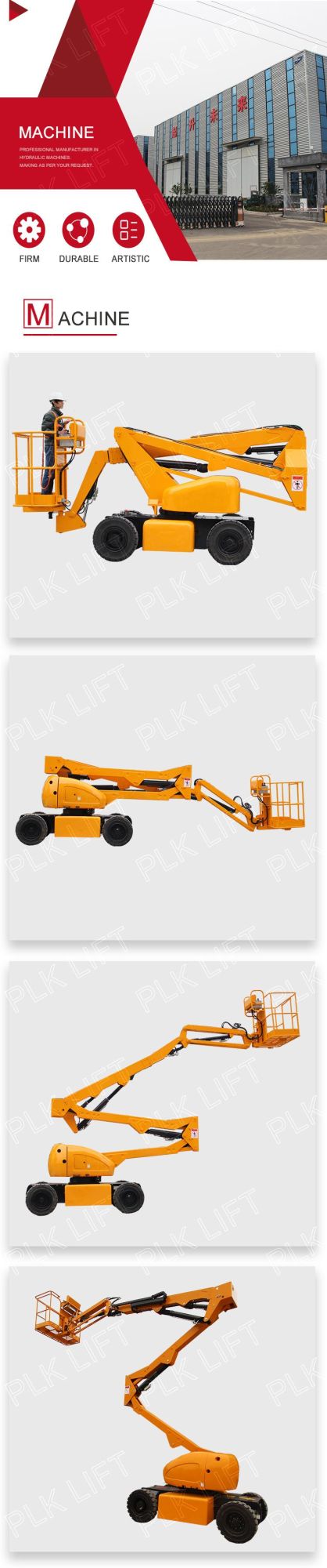 Battery Power Self Propelled Boom Lift