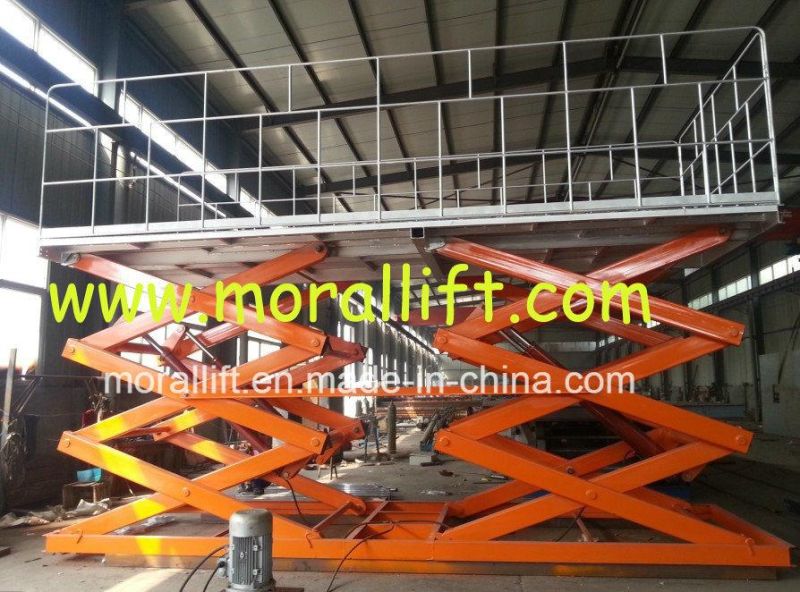 Hydraulic double scissor stationary vertical car parking elevator lift