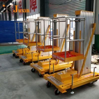 Mobile Vertical Hydraulic One Man Lift Single Mast Aluminium Lifter