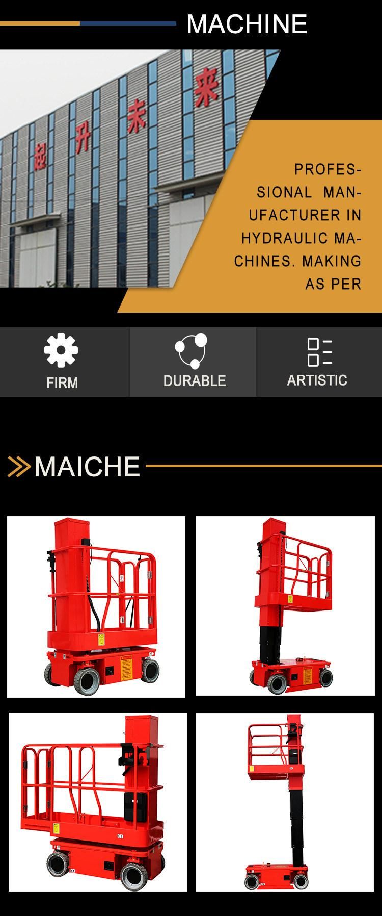 Low Cost Telescoping Lifts Producer Self Propelled Vertical Single Mast Electric Lifting Table