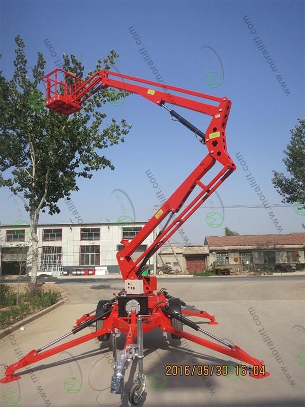 10m 12m 14m 16m Towable Trailer Spider Boom Lift