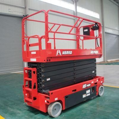 Hered Brand HS1413h 14m 16m Heavy Duty Rough Terrain Outdoor Electric Hydraulic Jack Scissors Type Scissor Lift Man Lift Aerial Work Platforms