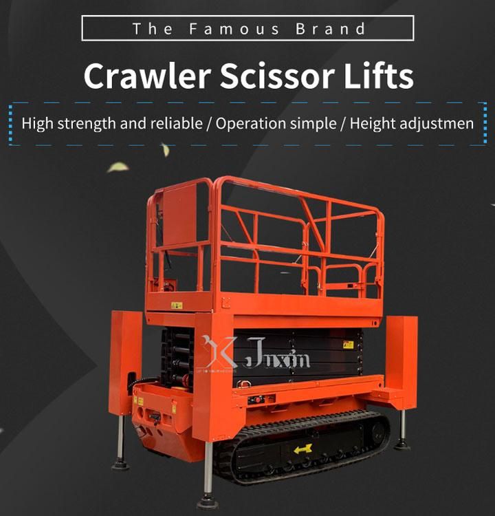 6-12m Height Lift Machine Hydraulic Crawler Scissor Lifting Platform for Sale