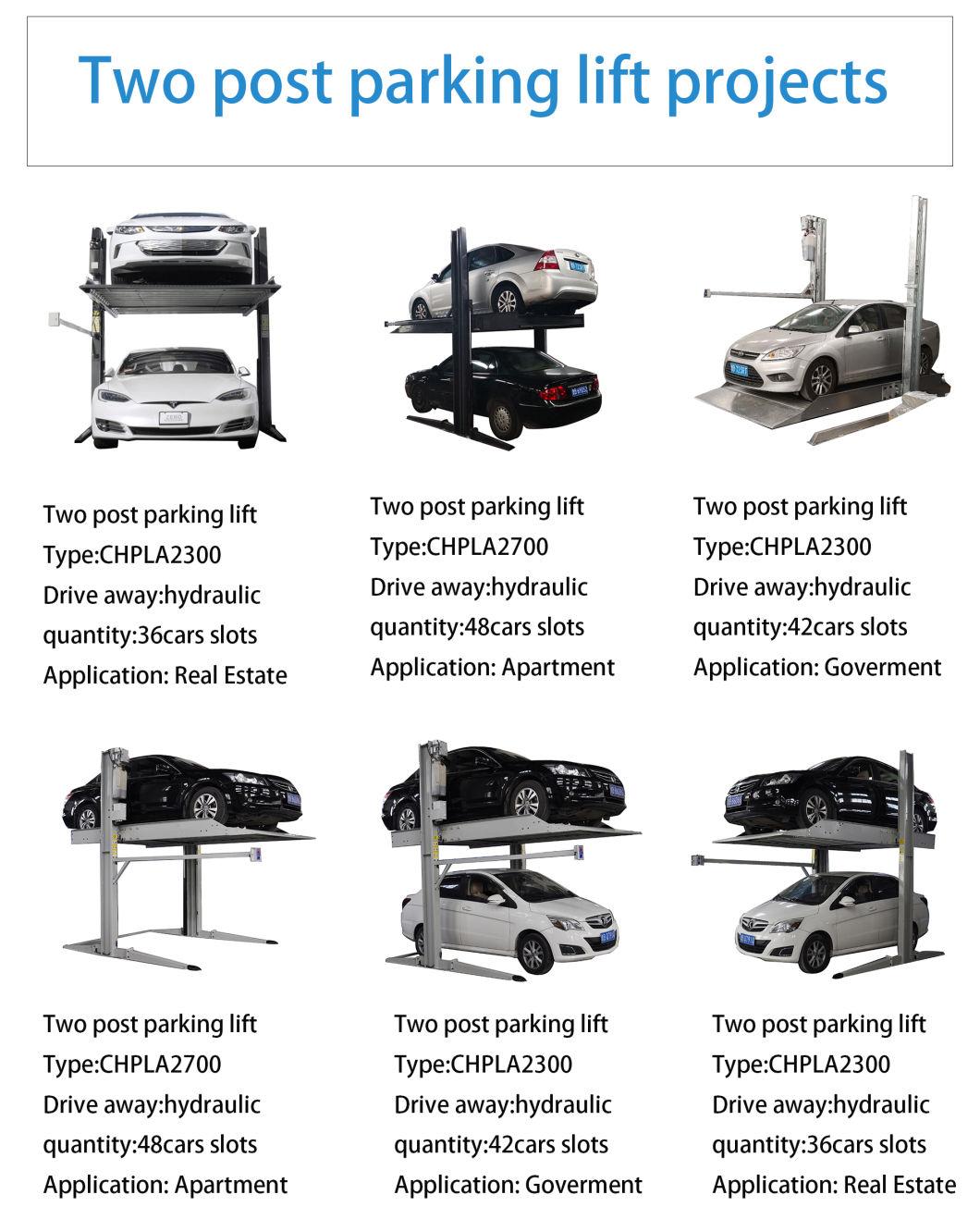 SUV Parking Two Cars Two Post Car Auto Parking Lifts System