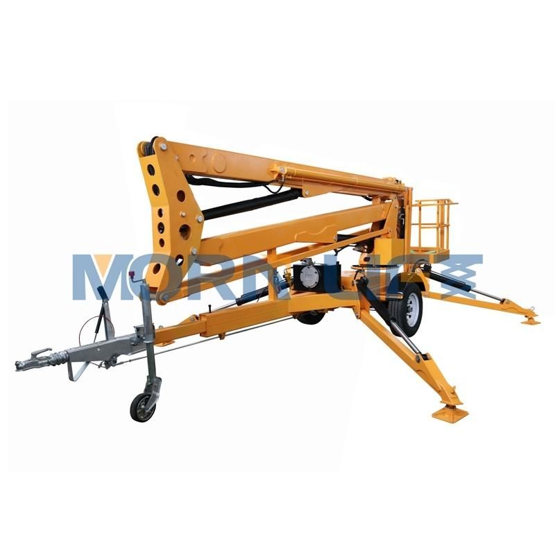 Towable Tow-Behind Trailing Articulated Boom Lift