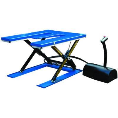 &prime;e&prime; Shape Low Profile Electric Hydraulic Scissor Lift Table
