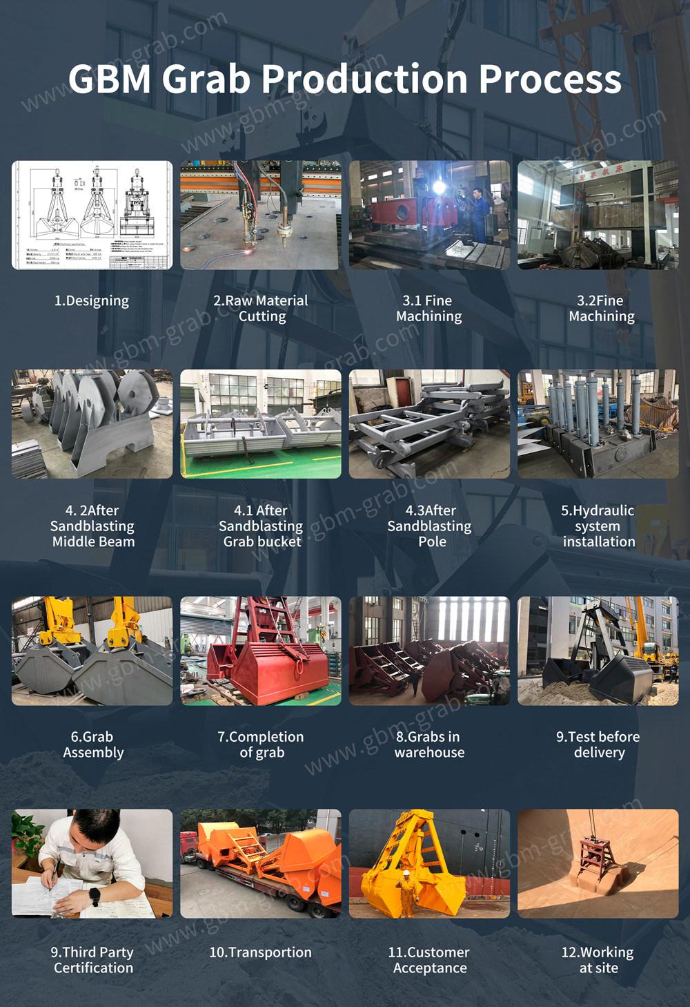 6-12cbm Radio Remote Control Grab for Vessel Crane with Certification