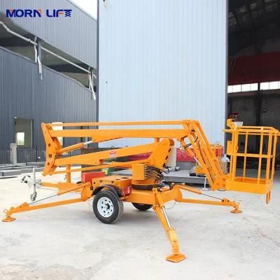China 12 M Morn Package Size 5.4*1.6*1.9m Boom Lift Cherry Picker Trailer