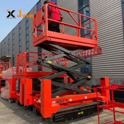 Rubber Track Crawler Vertical Man Lift Electric Tracked Scissor Lift