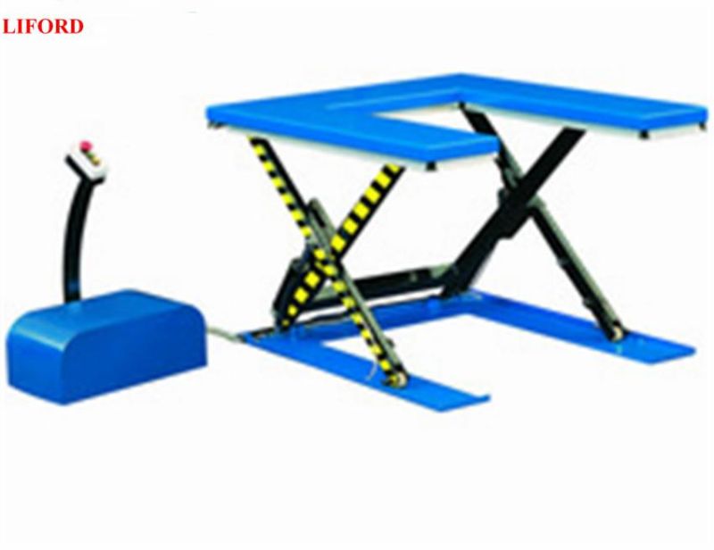 U Shape Low-Type Scissor Electric Lift Table for Sale
