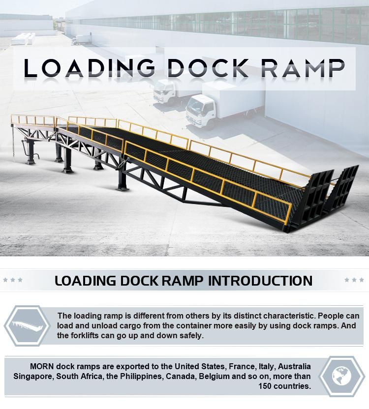 3 Sections Folding Container Loading Mobile Dock Ramp for Sale