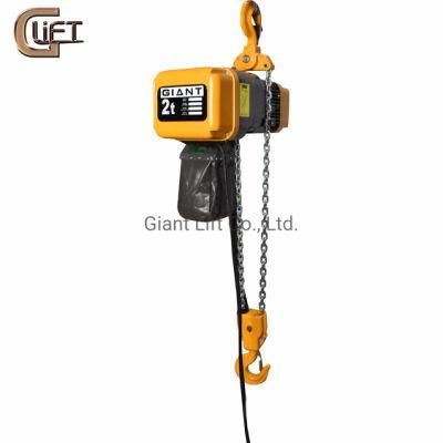 2 Tons Heavy Duty High Quality Electric Chain Hoist with Hook Giant Lift Chain Block (HHBD-II-2)