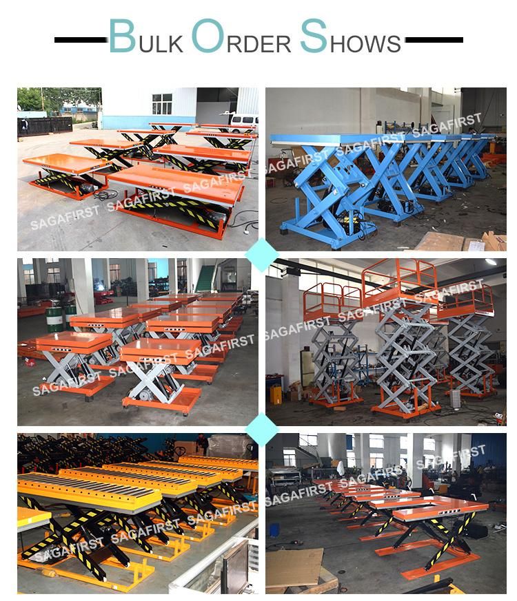 Customized Scissor Lift Hydraulic Lift Table with Roller Top