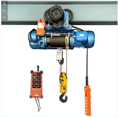 Electric Wire Rope Hoist Lift Equipment with Hook with Single Speed