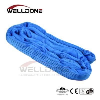 8 Ton 7m or OEM Length Synthetic 7t Endless Round Lifting Belt Sling with Blue Color Safety Factor 8: 1 7: 1