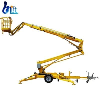 18m Hydraulic Aerial Man Work Platform Telescopic Boom Lift Trailer