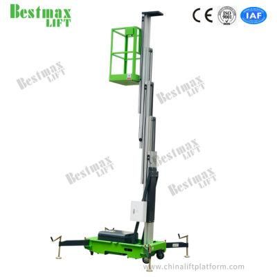 Single Mast Aerial Work Platform 10m Height 130kg Capacity