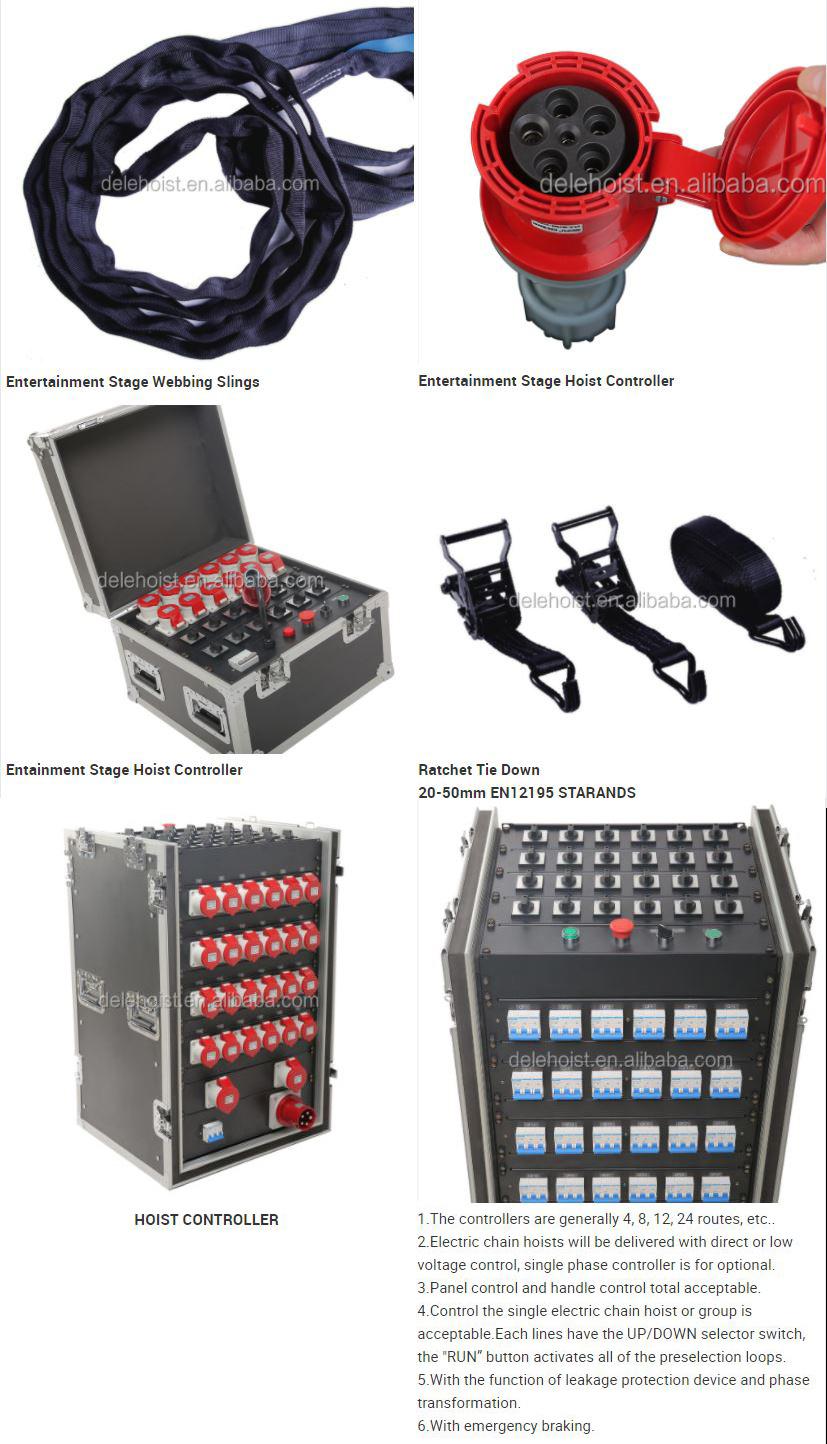 S6 Model 1000kg Lifting Stage Hoist Equipment Intelligent Stage Electric Chain Hoist 1ton*25m