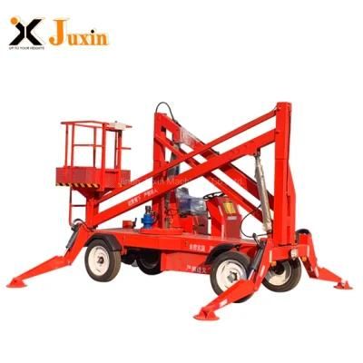 10m 12m Aerial Platform Electric Towable Man Lift Traction Boom Scissor Lift