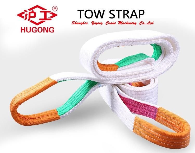 2t One Way Belt Green Color Polyester Webbing Sling Lifting One Way