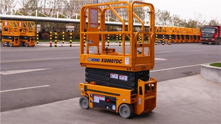 XCMG Brand Small Electric Ladder Lifting Platform Xg0607DC 6m Mobile Aluminum Scissor Lift Working Platform Price