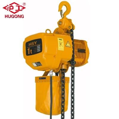 Ce Certificate 0.5t Electric Chain Hoist with Hook