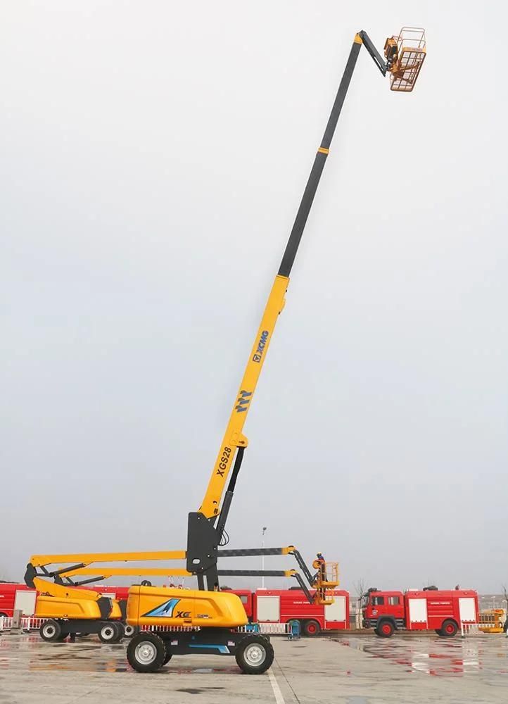 28m Platform Hydraulic Mobile Xgs28 Telescopic Boom Lift Platform