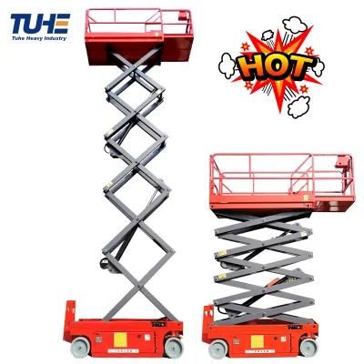 6m 8m 12m 14m 16m 18m Mini Mobile Self Propelled Hydraulic One Man Lift Table Small Used Battery Aerial Working Platform Electric Scissor Lift